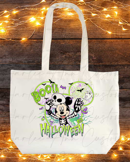 Neon Mouse Trick or Treat Tote