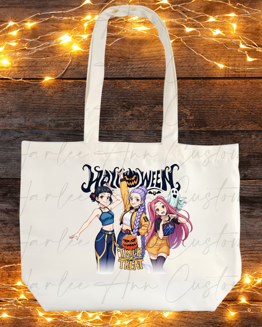 Halloween K-Pop Huntr/X Trick or Treat Tote