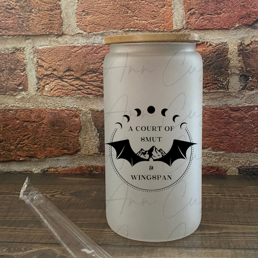 A Court Of Smut & Wingspan Glass Cup