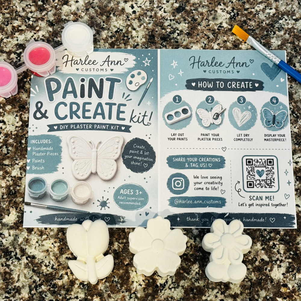3pc Flower - Paint & Create DIY Plaster Kit