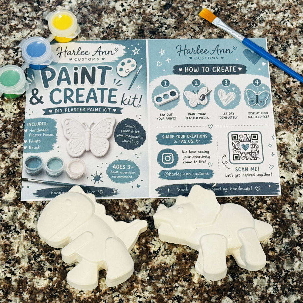 2pc Dino - Paint & Create DIY Plaster Kit