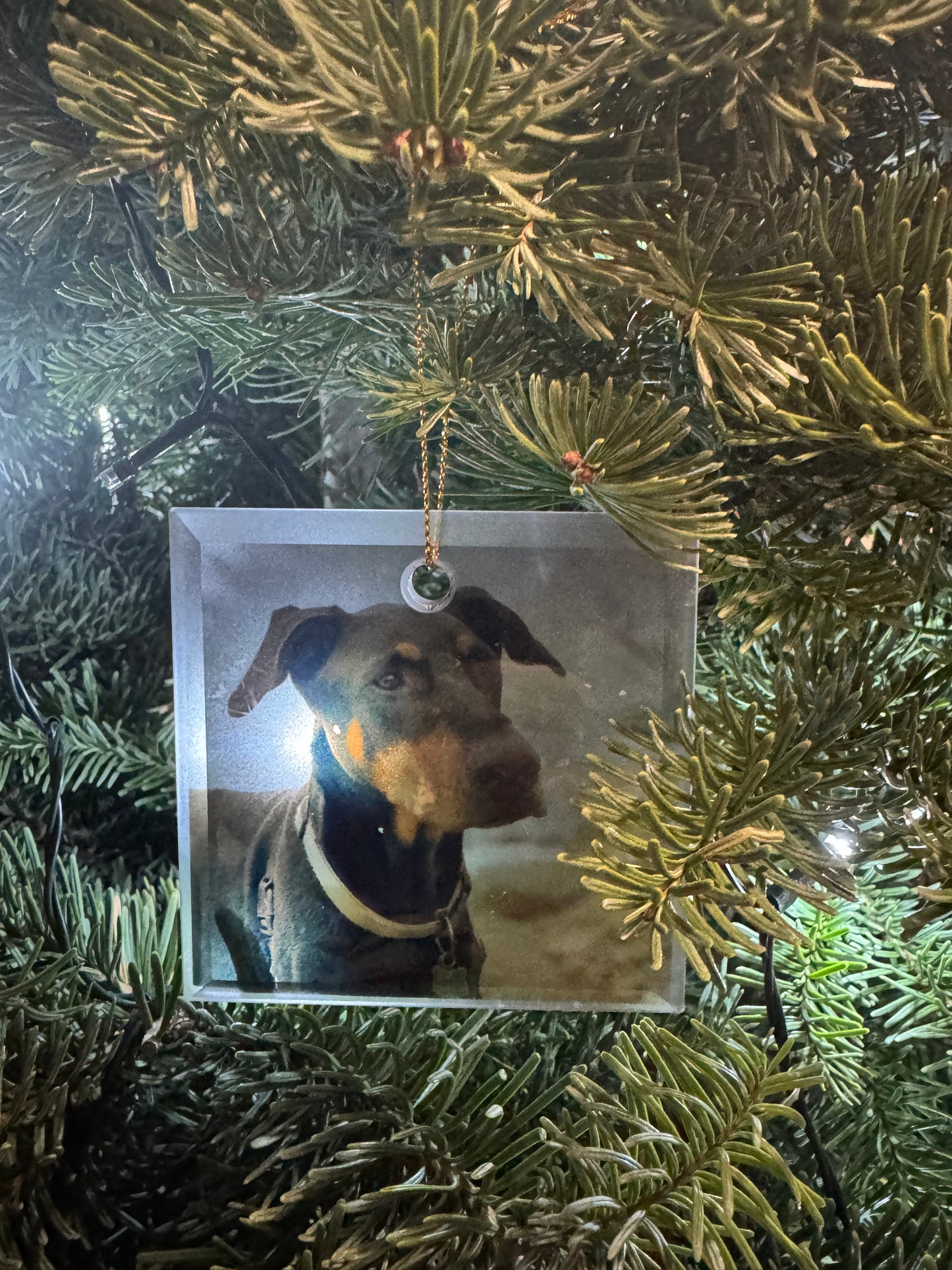 Custom 3x3 Glass Ornament