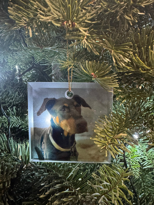 Custom 3x3 Glass Ornament