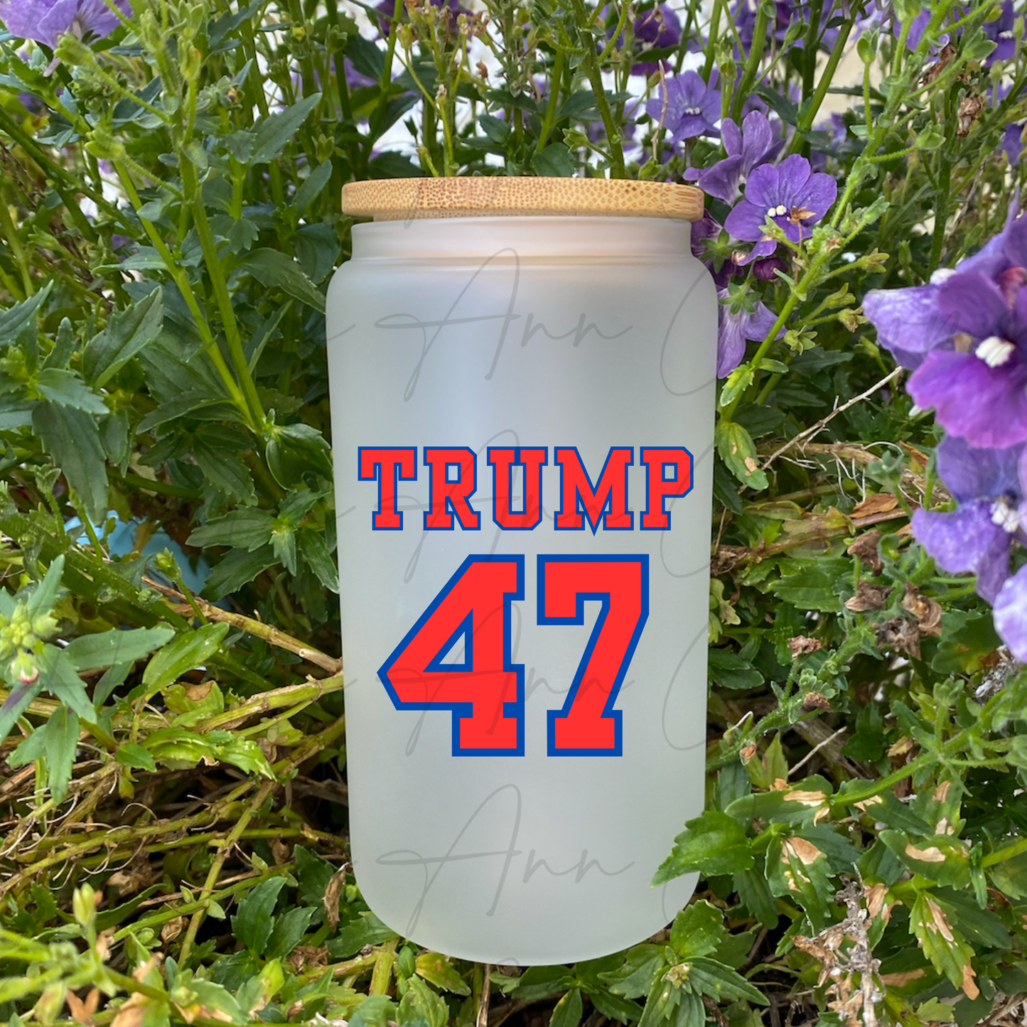 TRUMP 47 16oz Frosted Glass Cup