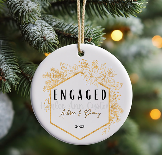 First Christmas Engaged Ornament