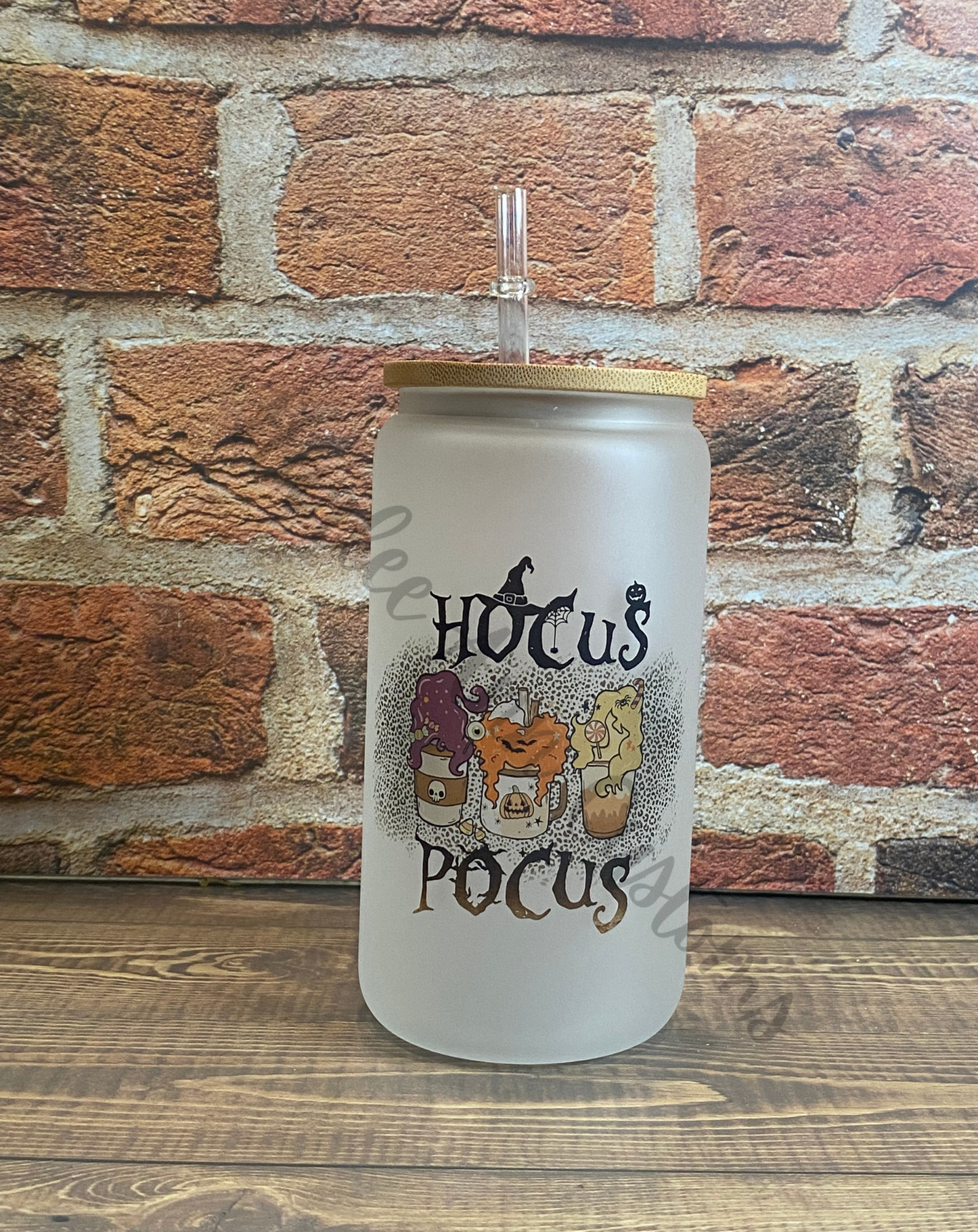 Hocus Pocus 16oz Glass Can Cup